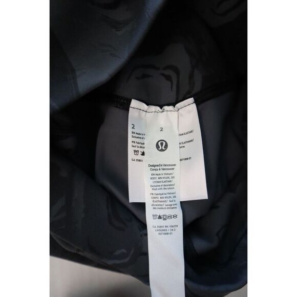 Lululemon W5GNKS Women's Sz 2 Black/Gray Tie Dye Align Pant 28" Tights - Picture 3 of 10
